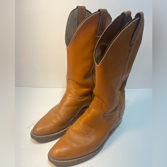Abilene Boot Co. Shoes - ABILENE Cowboy Boots Womens #7012 Made In USA Size 7.5M Tan Vibram Traction